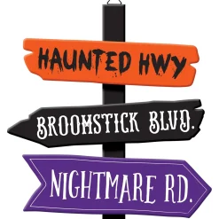 Party City Halloween Place Mdf Directional Yard Sign, 47In| Yard Stakes & Signs