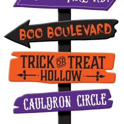 Party City Halloween Place Mdf Directional Yard Sign, 47In| Yard Stakes & Signs