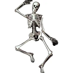Party City Halloween Skeleton Jointed Cardstock Cutout, 53In| Window & Wall Décor