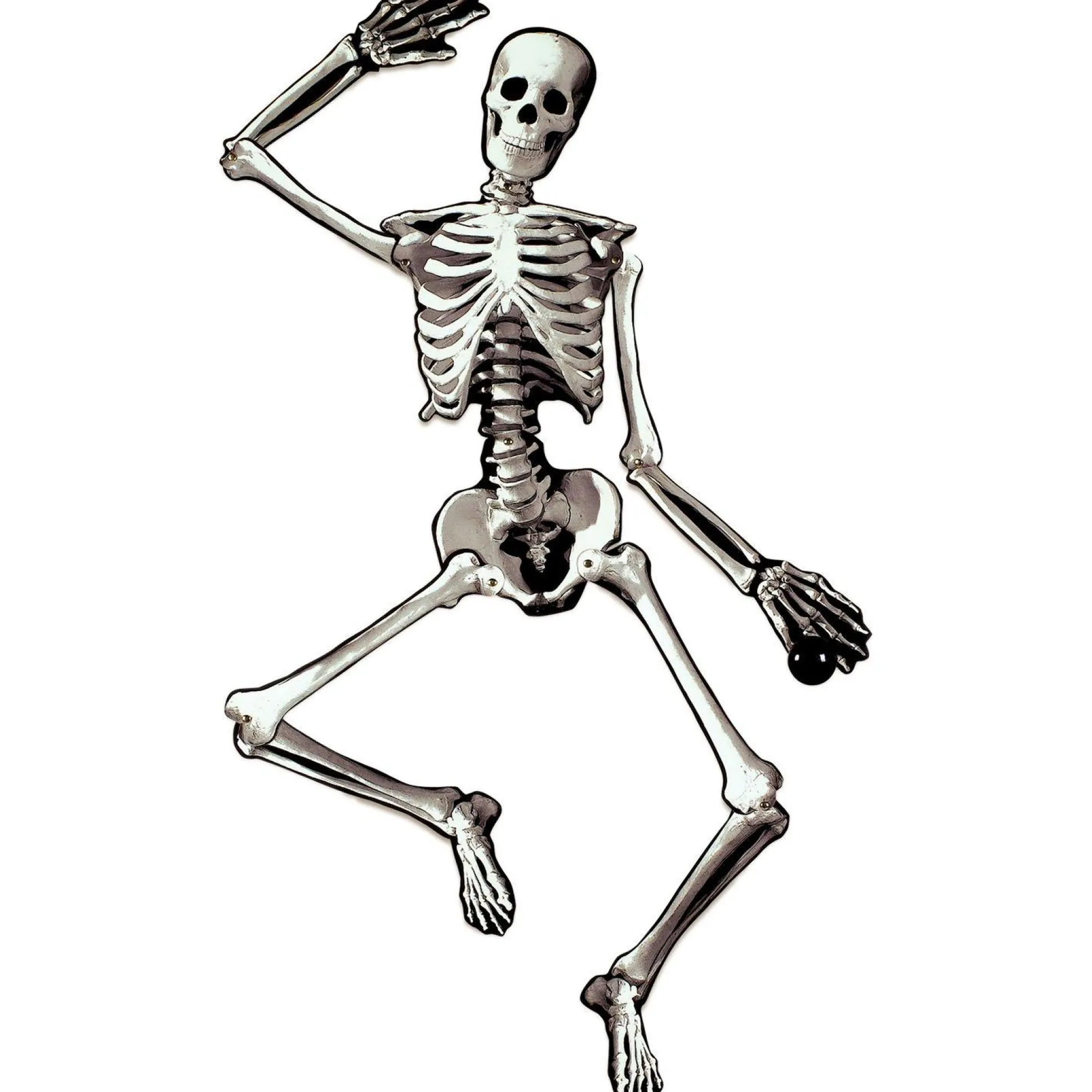 Party City Halloween Skeleton Jointed Cardstock Cutout, 53In| Window & Wall Décor