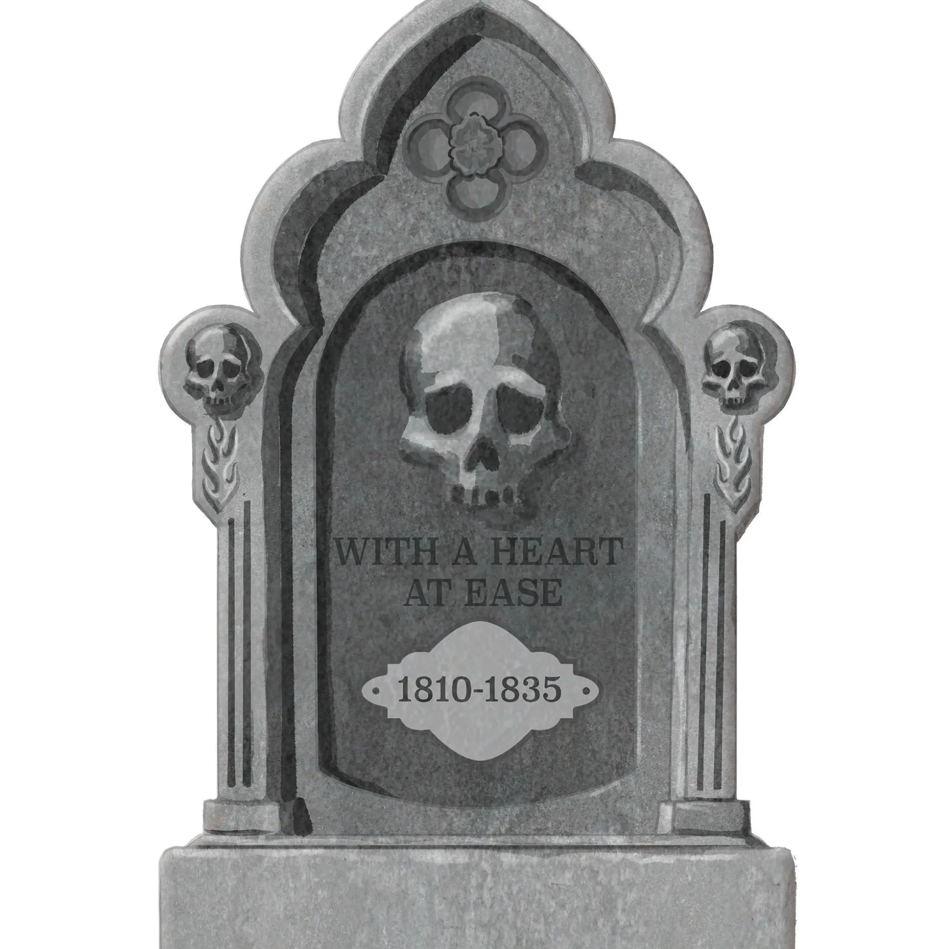 Party City Halloween Tombstone Set, 5Pc| Yard Stakes & Signs