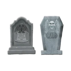 Party City Halloween Tombstone Set, 5Pc| Yard Stakes & Signs