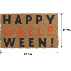 Party City Happy Halloween Coir Doormat, 29.5In X 17.75In| Home Décor