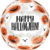 Party City Happy Halloween Fun & Spooky Pumpkins & Ghosts Plastic Balloon, 18In - Clearz| Balloons