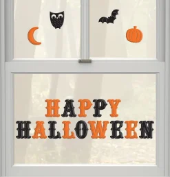Party City Happy Halloween Gel Cling Decals 18Ct - Modern Halloween| Decorations