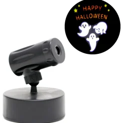 Party City Happy Halloween Ghosts Motion Projector, 3.5In X 3.75In| Strobe Lights & Black Lights
