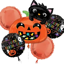 Party City Happy Halloween Night Foil Balloon Bouquet, 5Pc| Balloons