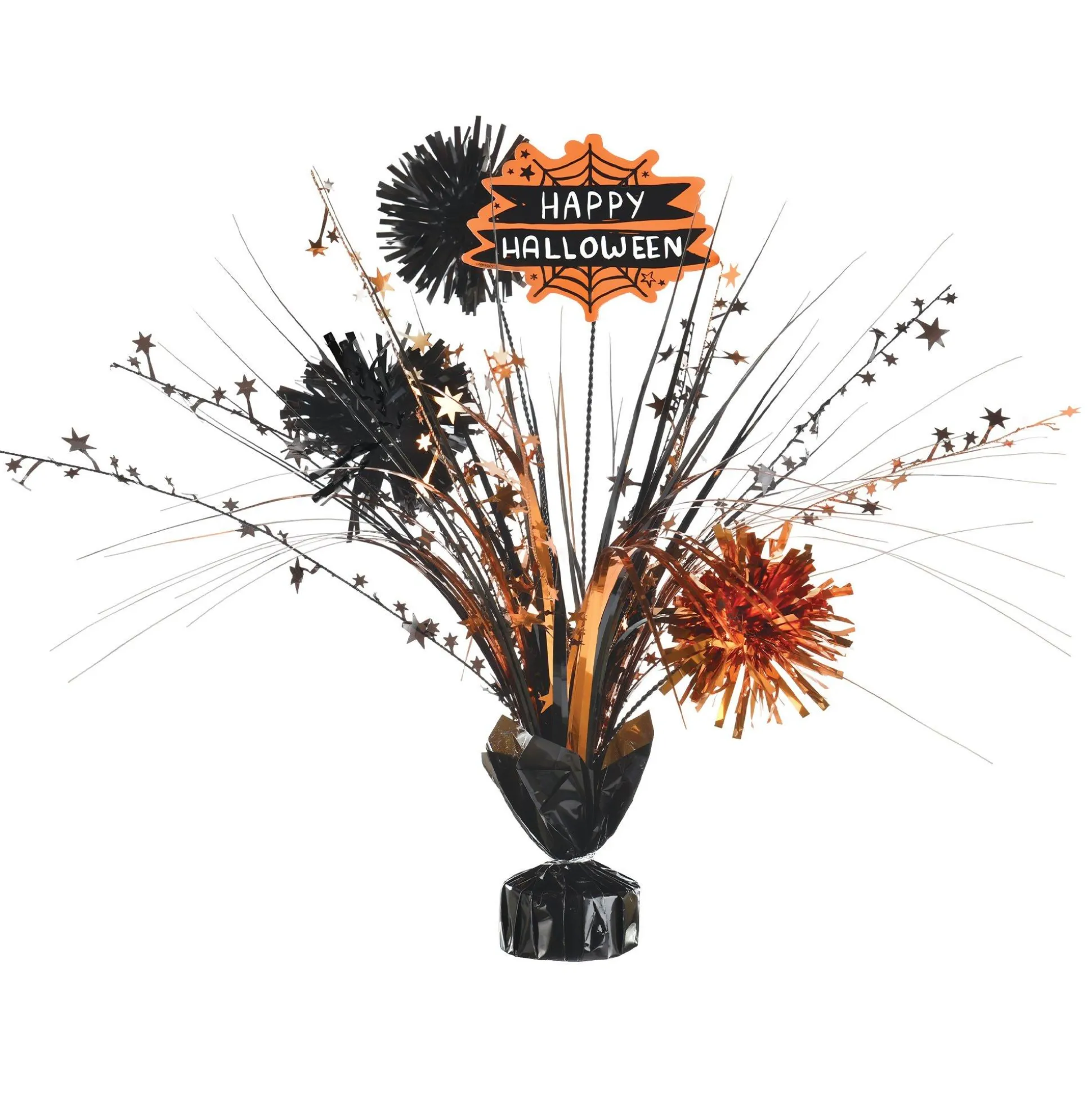 Party City Happy Halloween Tinsel Burst Spray Centerpiece, 18In| Table Décor & Centerpieces