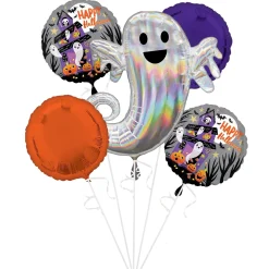 Party City Haunted House Ghost Foil & Latex Balloon Bouquet, 20Pc| Balloons