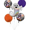 Party City Haunted House Halloween Foil Balloon Bouquet, 5Pc| Balloons