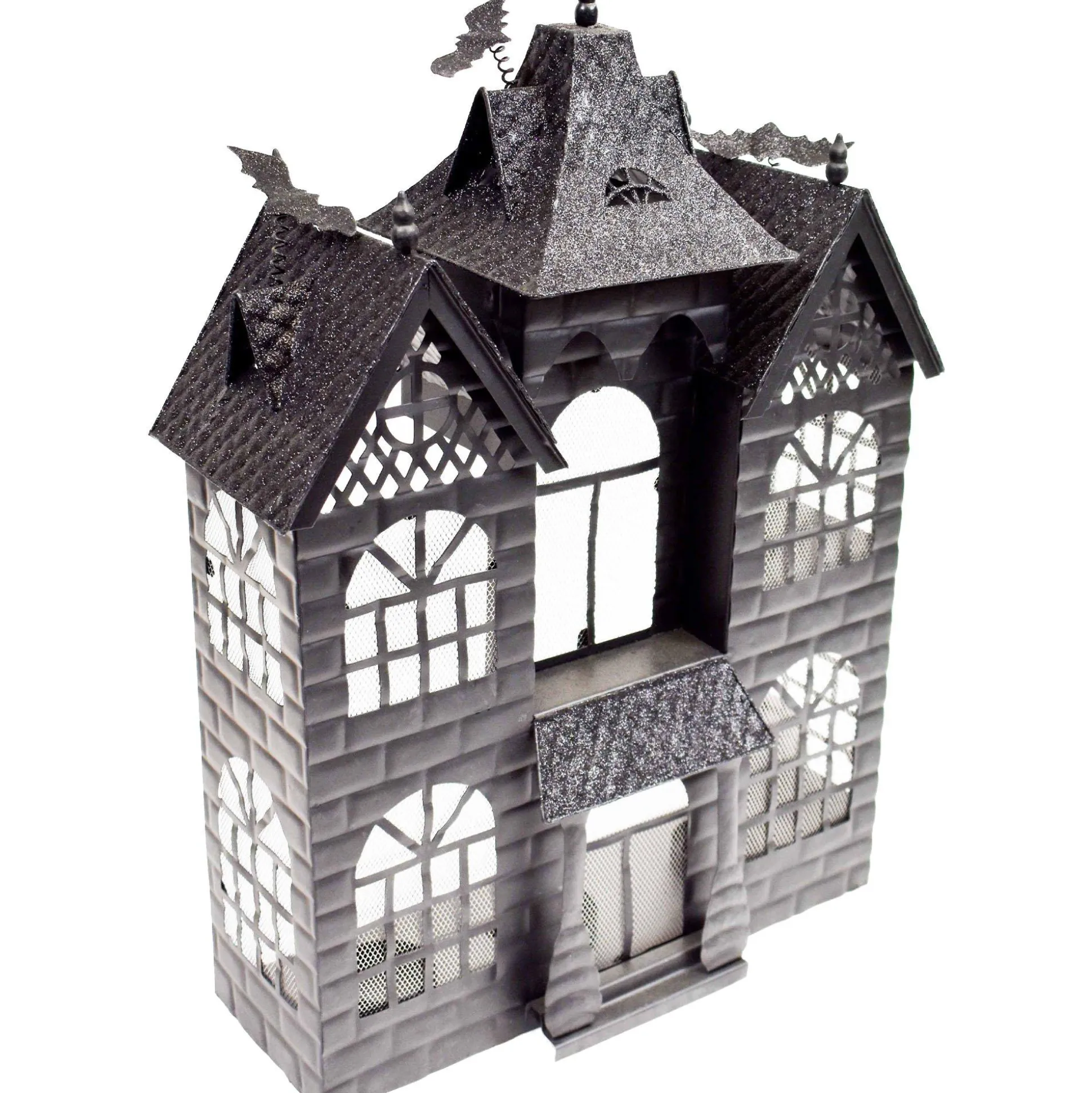 Party City Haunted Manor Metal Tea Light Candle Holder, 10In - Halloween Decoration| Table Décor & Centerpieces