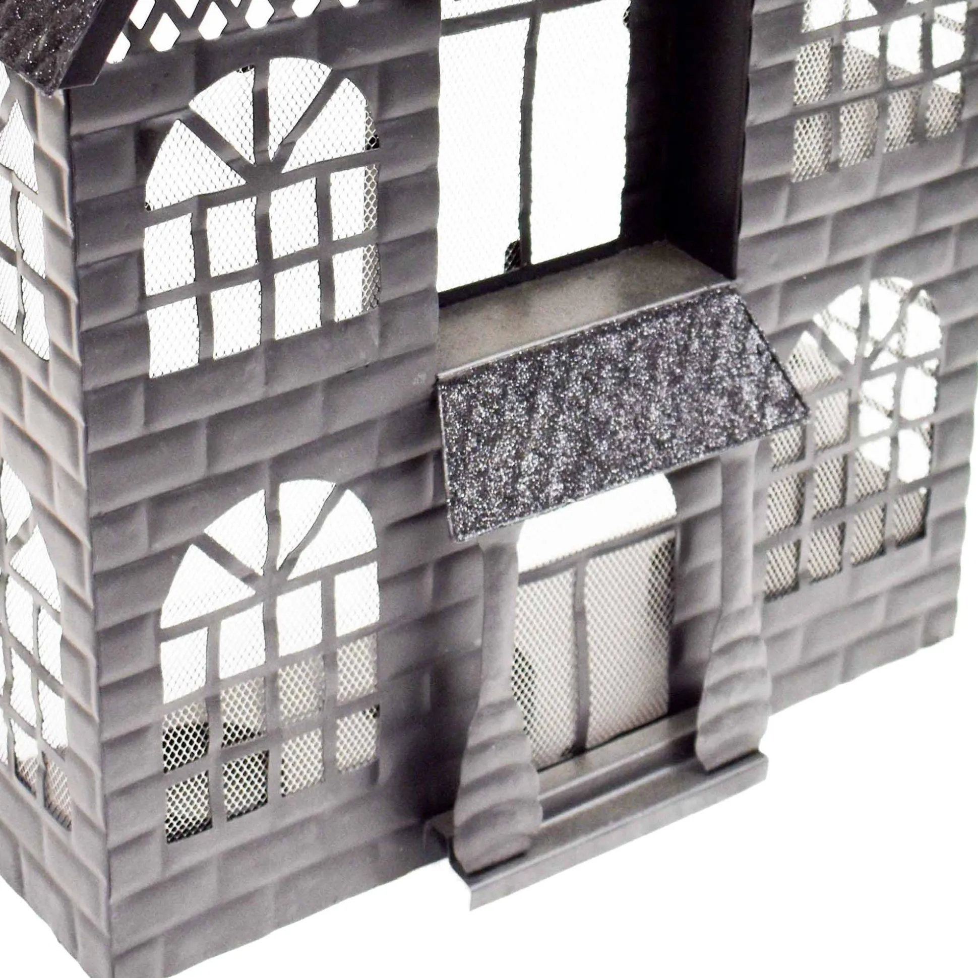 Party City Haunted Manor Metal Tea Light Candle Holder, 10In - Halloween Decoration| Table Décor & Centerpieces