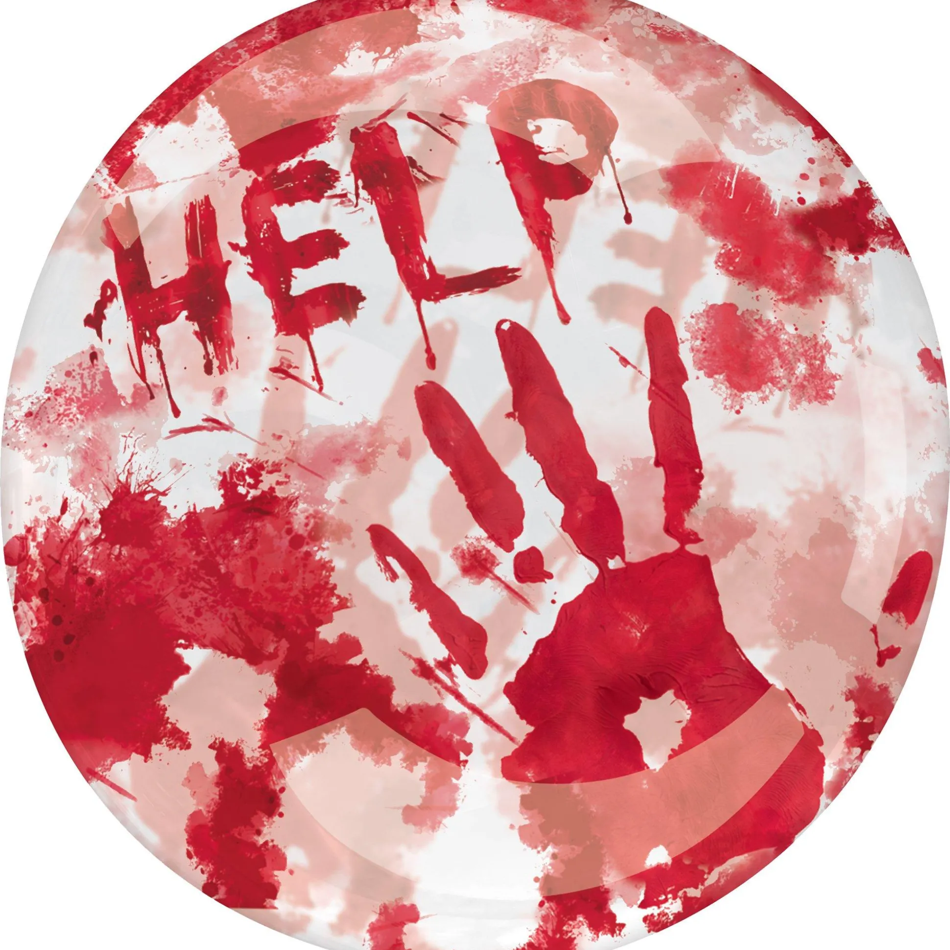 Party City Help Blood Splatter Plastic Balloon, 18In - Clearz| Get Axed