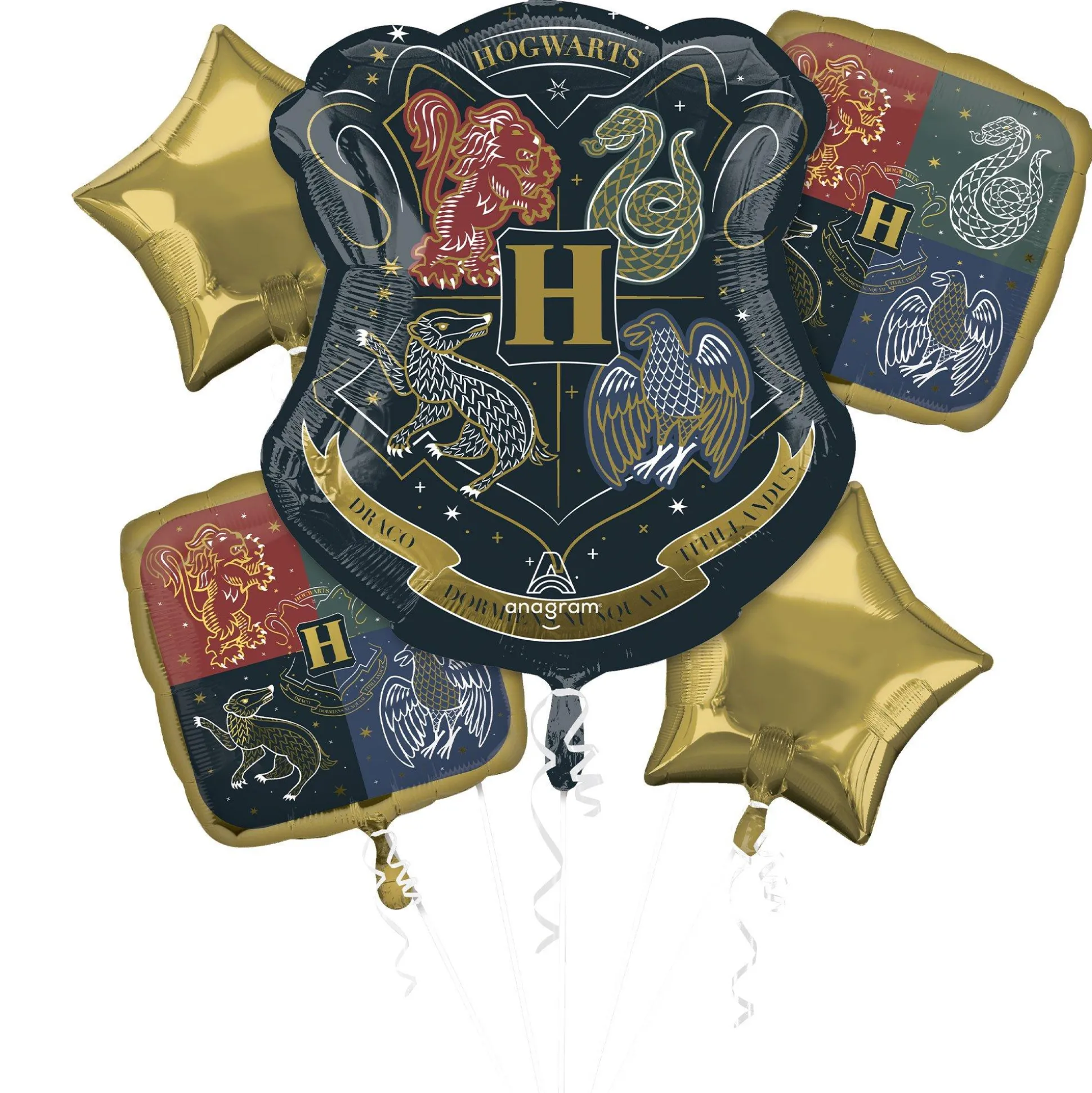 Party City Hogwarts Foil Balloon Bouquet, 5Pc - Harry Potter| Harry Potter Hogwarts