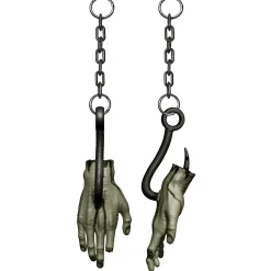 Party City Hooked Bloody Zombie Hand Plastic Hanging Decoration, 12.5In| Hanging Decorations