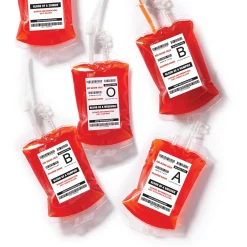 Party City Horror Monster Blood Bag Drink Pouches, 10Oz, 10Ct| Get Axed