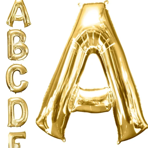 Party City 34In Gold Letter Balloon (A)| Balloons