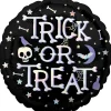 Party City Iridescent Bones & Stars Trick-Or-Treat Round Foil Balloon, 18In| Balloons