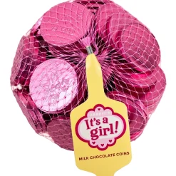 Best It's A Girl Chocolate Coins 72Pc Candy Buffet By Color
