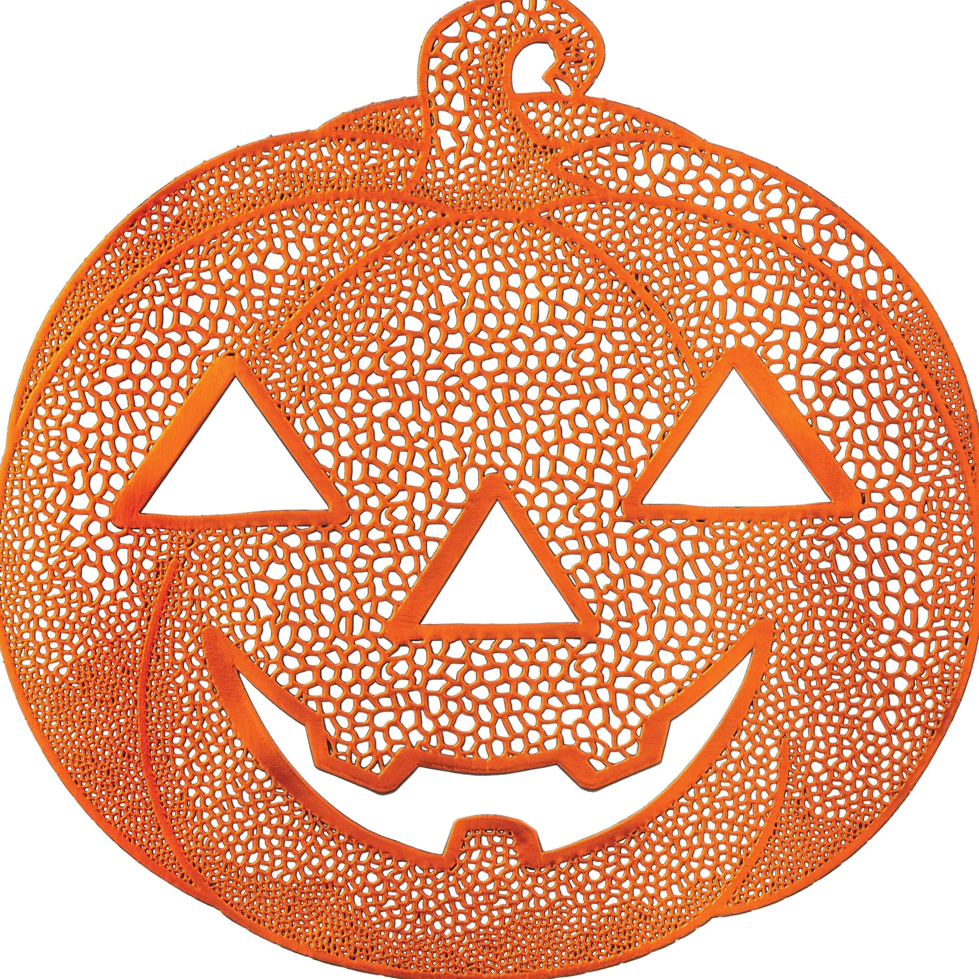 Party City Jack-O'-Lantern Vinyl Placemat, 15In| Table Décor & Centerpieces