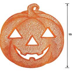 Party City Jack-O'-Lantern Vinyl Placemat, 15In| Table Décor & Centerpieces