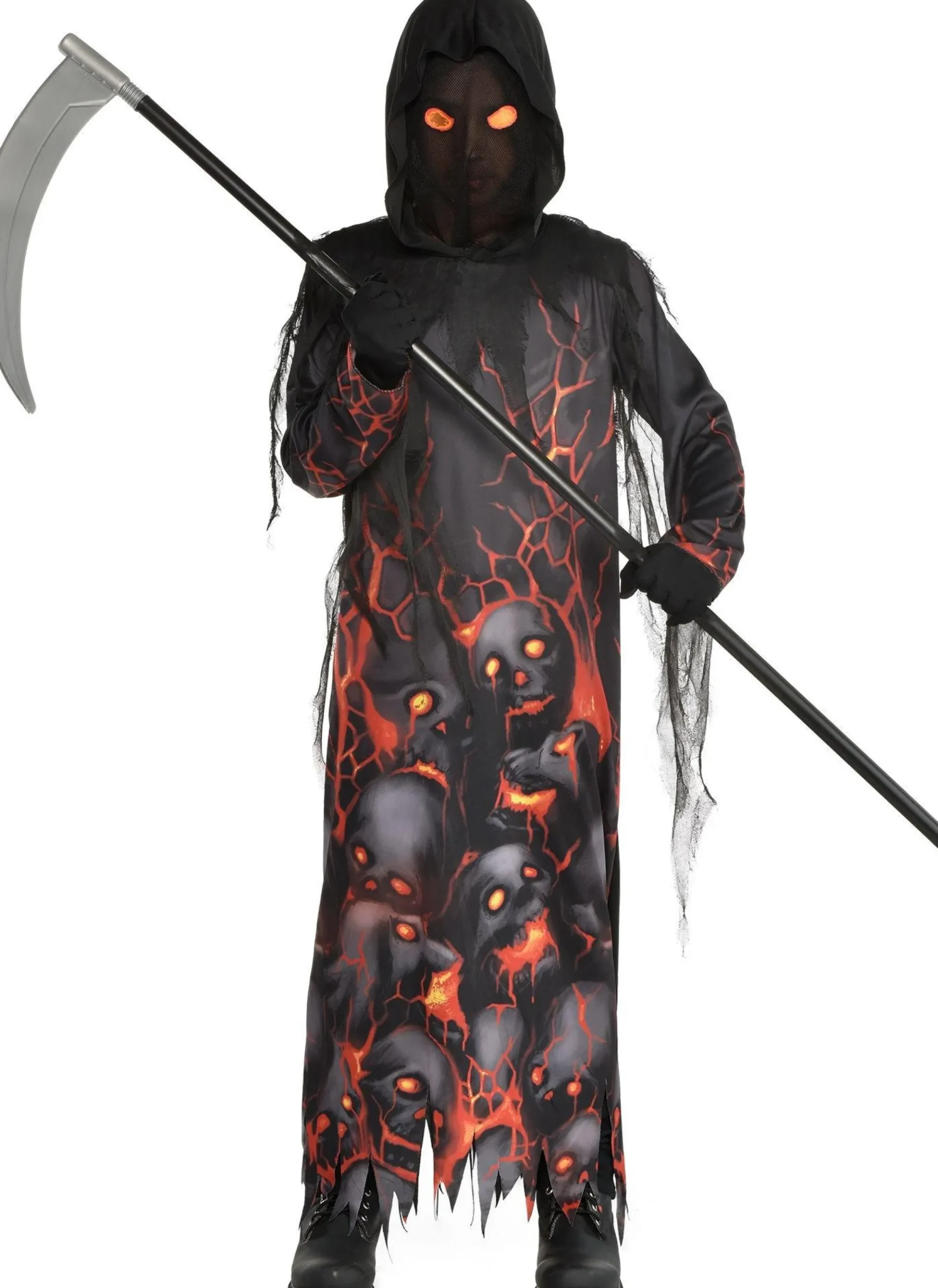 Party City Kids' Lava Reaper Costume For Kids|Boy Scary