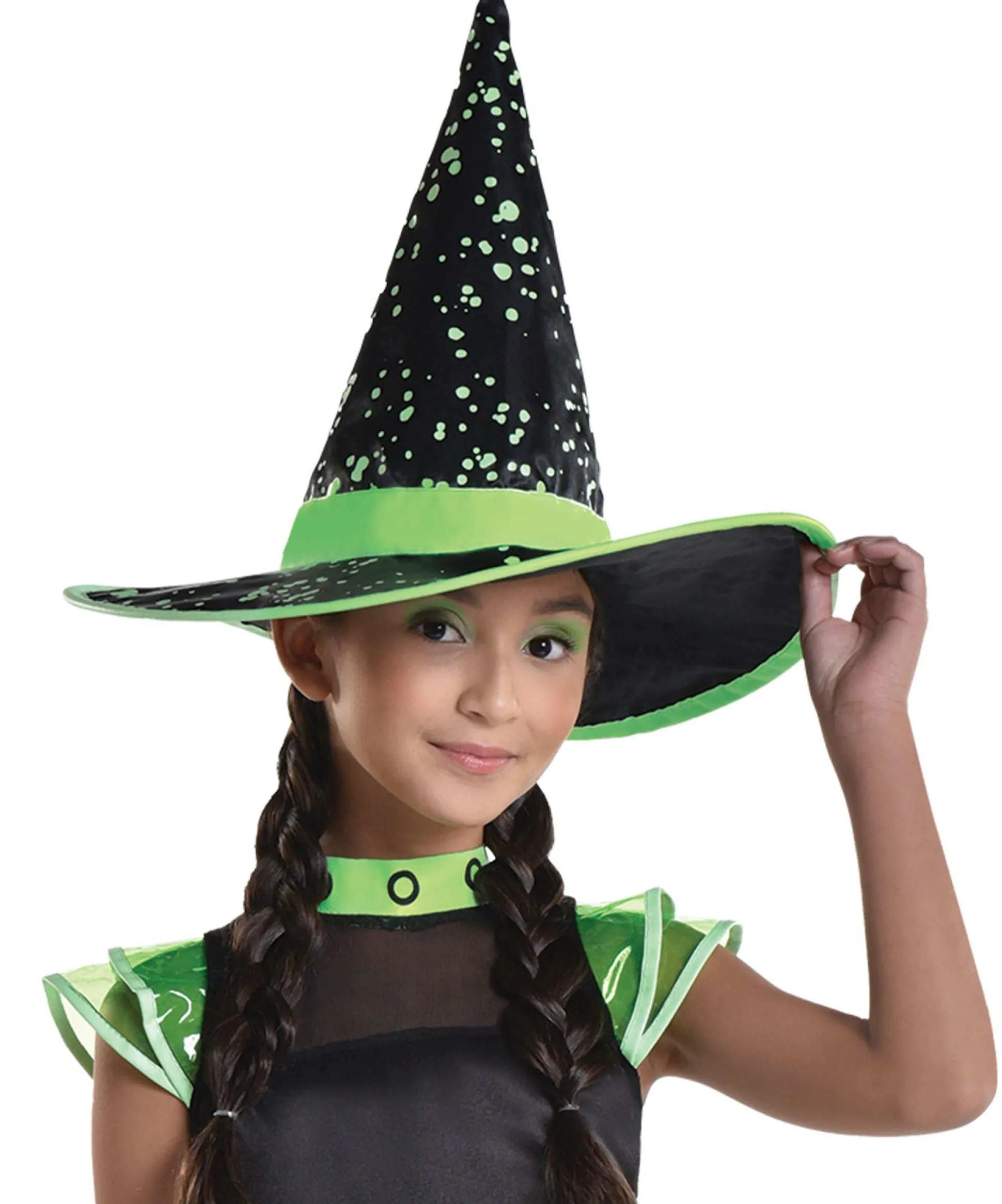 Party City Kids' Midnight Witch Glow-In-The-Dark Costume|Girl Witch