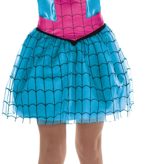 Party City Kids' Pink & Blue Spider-Girl Costume - Marvel|Girl Superhero