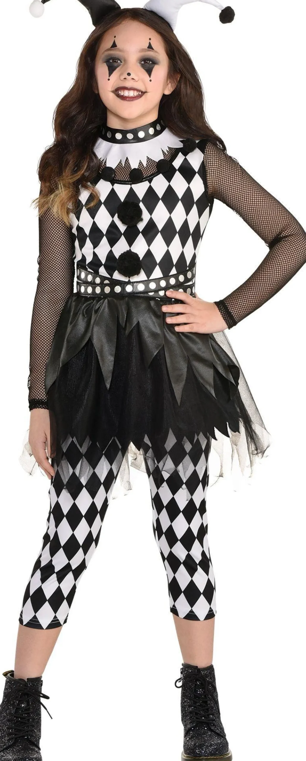 Party City Kids' Punky Jester Costume|Girl Scary