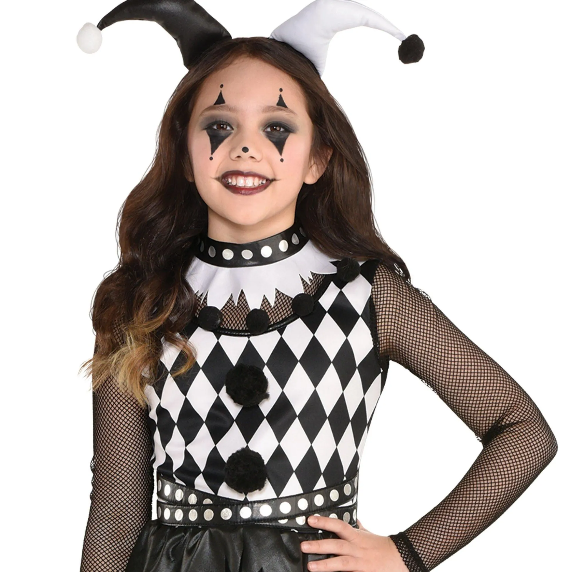 Party City Kids' Punky Jester Costume|Girl Scary