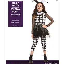Party City Kids' Punky Jester Costume|Girl Scary