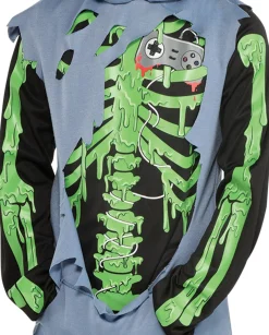 Party City Kids' Zombie Gamer Glow-In-The-Dark Costume|Boy Scary