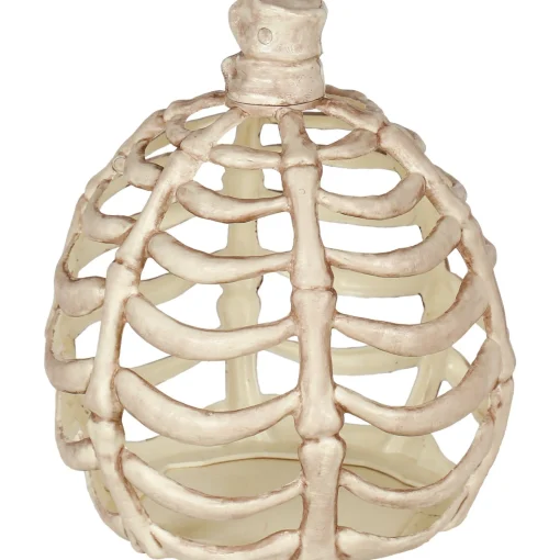 Party City Large Bone Plastic Pumpkin, 11In| Boneyard Glam