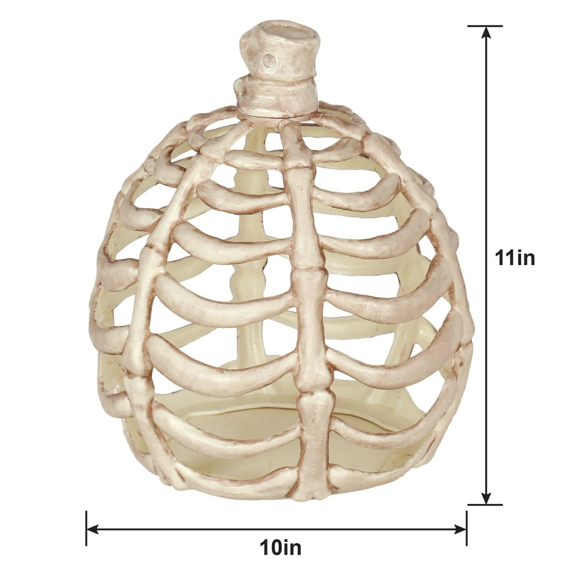 Party City Large Bone Plastic Pumpkin, 11In| Skeletons