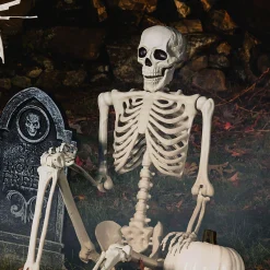 Party City Life-Size Poseable Skeleton, 5Ft - Halloween Decoration| Boneyard Glam