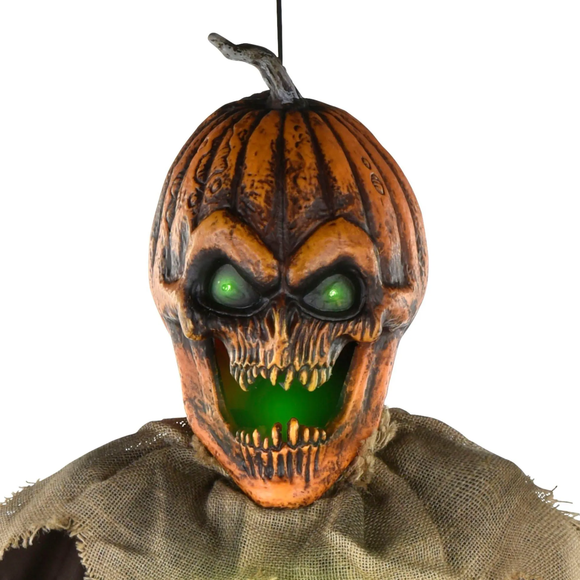 Party City Light-Up & Talking Jack-O'-Lantern Ghoul Hanging Decoration, 6Ft| Hanging Props