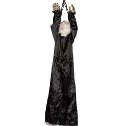 Party City Light-Up Animated Creepy Doll Plastic & Fabric Hanging Decoration With Sounds, 53In| Animatronics