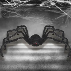Party City Light-Up Animated Giant Walking Spider Fabric & Foam Decoration With Sounds, 39.4In| Animatronics