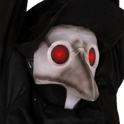 Party City Light-Up Animated Plague Doctor Plastic & Fabric Hanging Decoration With Sounds, 53In| Window & Wall Décor