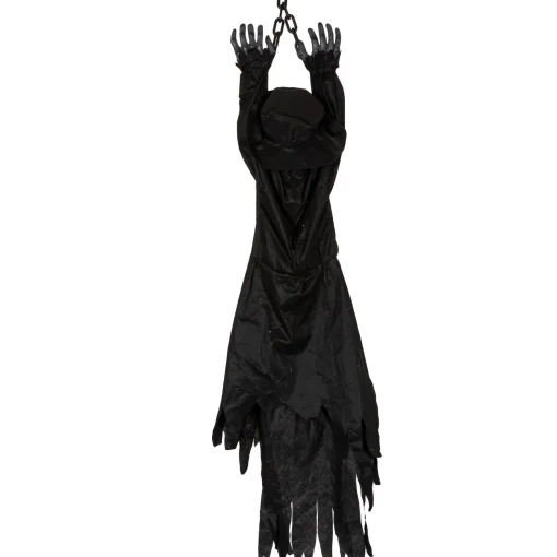 Party City Light-Up Animated Plague Doctor Plastic & Fabric Hanging Decoration With Sounds, 53In| Animatronics