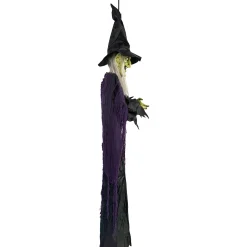 Party City Light-Up Cackling Witch Hanging Halloween Decoration, 6Ft| Hanging Props