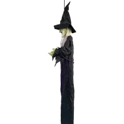 Party City Light-Up Cackling Witch Hanging Halloween Decoration, 6Ft| Hanging Props