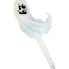 Party City Light-Up Color Change Ghost Plastic Pumpkin Stake Decoration| Strobe Lights & Black Lights