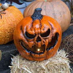 Party City Light-Up Evil Pumpkin| Home Décor