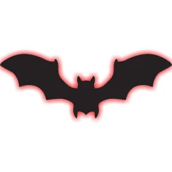 Party City Light-Up Fiberboard Led Bat Sign, 16.6In X 6.1In| Decorations