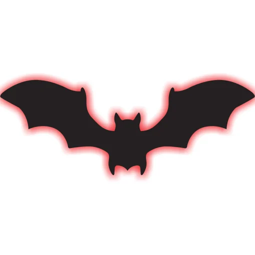 Party City Light-Up Fiberboard Led Bat Sign, 16.6In X 6.1In| Decorations