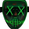 Party City Light-Up Green Stitch Face Mask| The Purge
