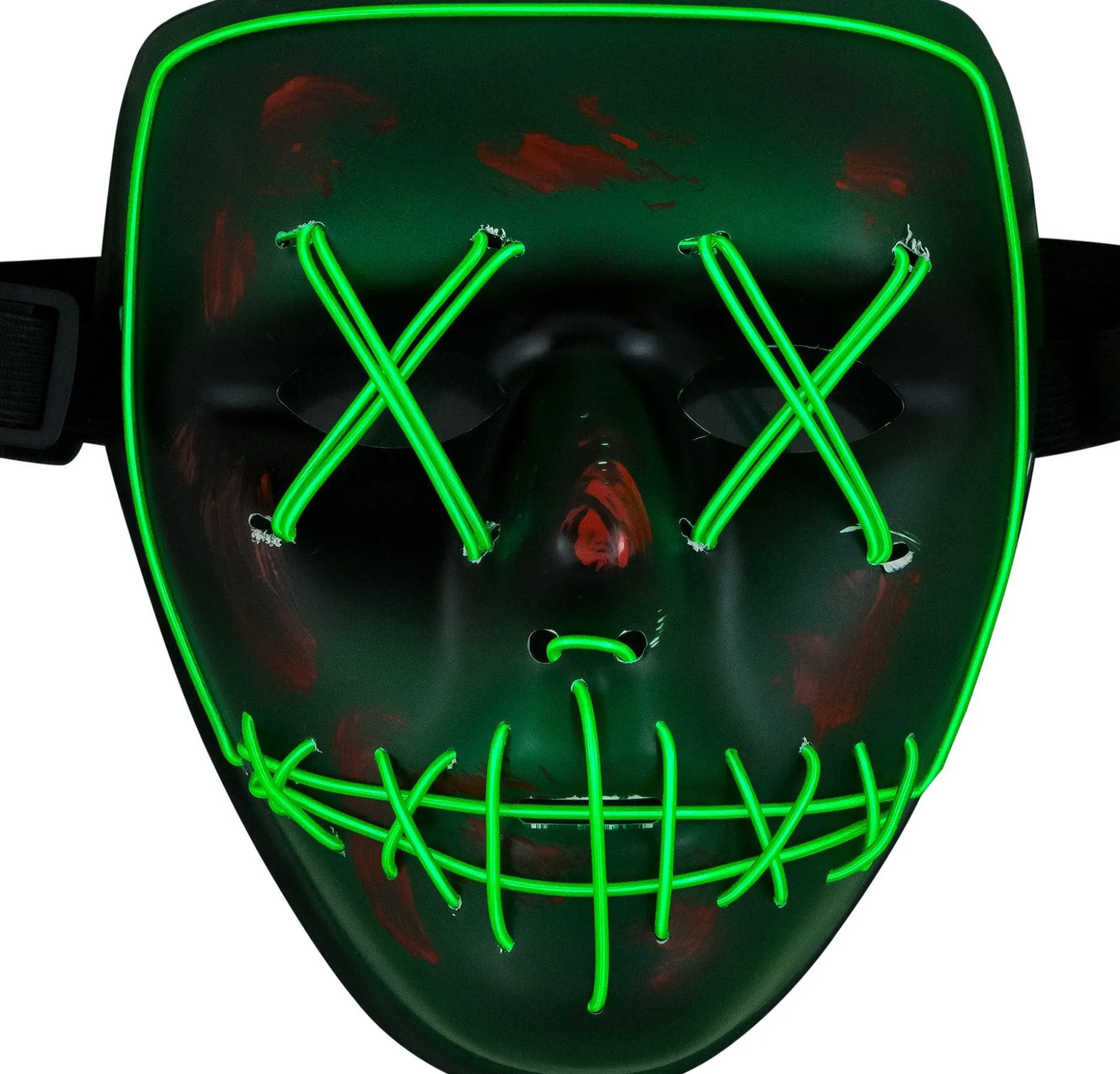 Party City Light-Up Green Stitch Face Mask| The Purge