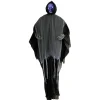 Party City Light-Up Grim Reaper Projection Face Fabric & Plastic Hanging Decoration, 6Ft| Hanging Decorations
