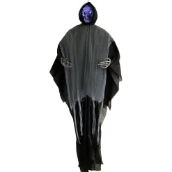 Party City Light-Up Grim Reaper Projection Face Fabric & Plastic Hanging Decoration, 6Ft| Hanging Decorations